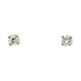 0.4 ct Diamond solitare stud earrings in 18k yellow gold