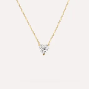 1 carat Heart Floating Diamond Necklace