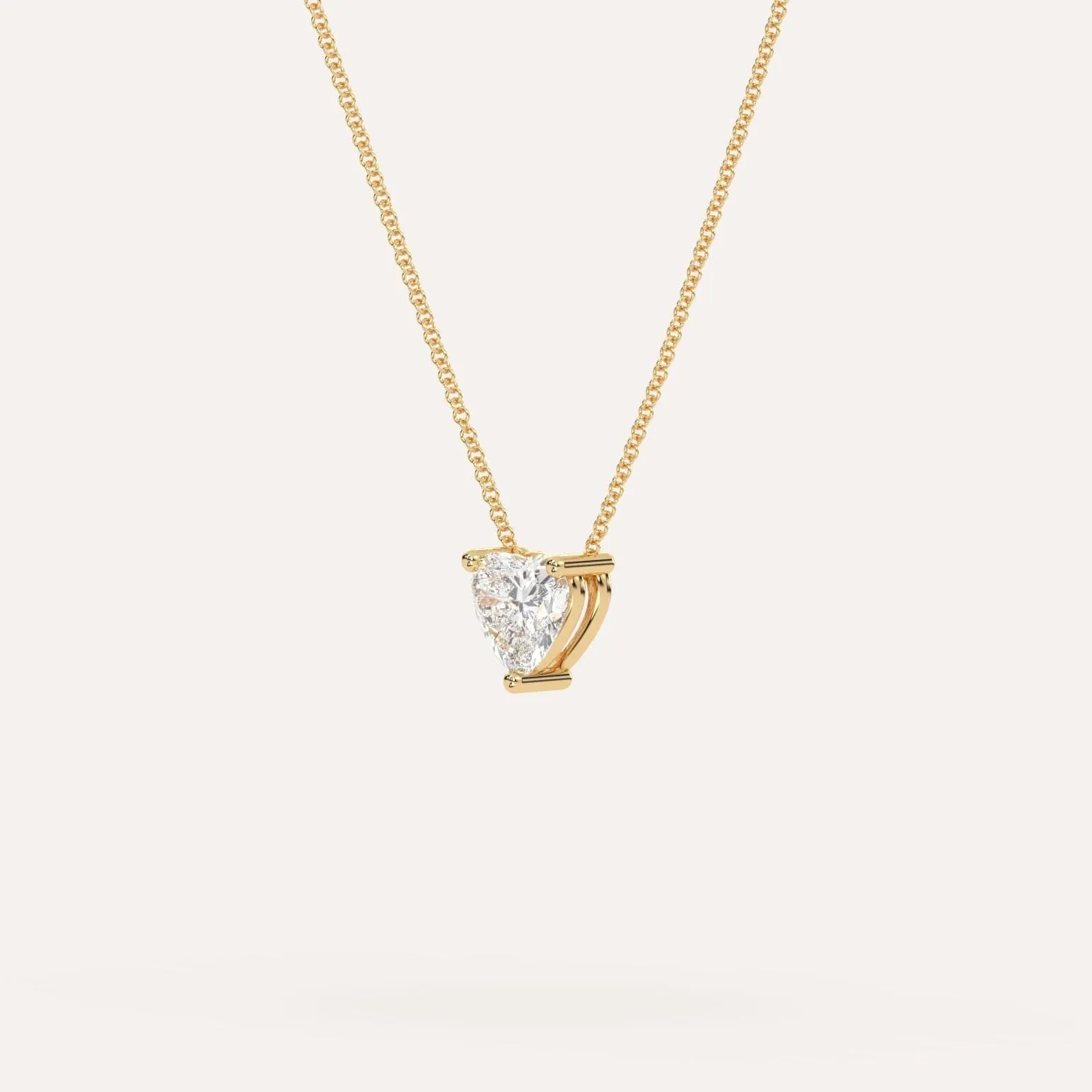 1 carat Heart Floating Diamond Necklace