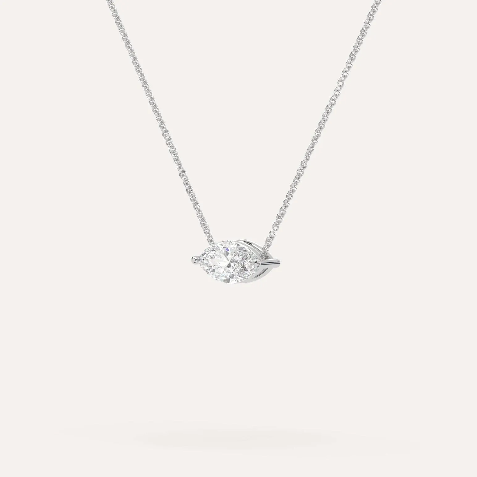 1 carat Marquise Floating Diamond Necklace