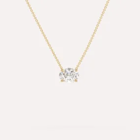 1 carat Oval Floating Diamond Necklace