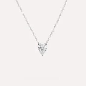 1 carat Pear Floating Diamond Necklace