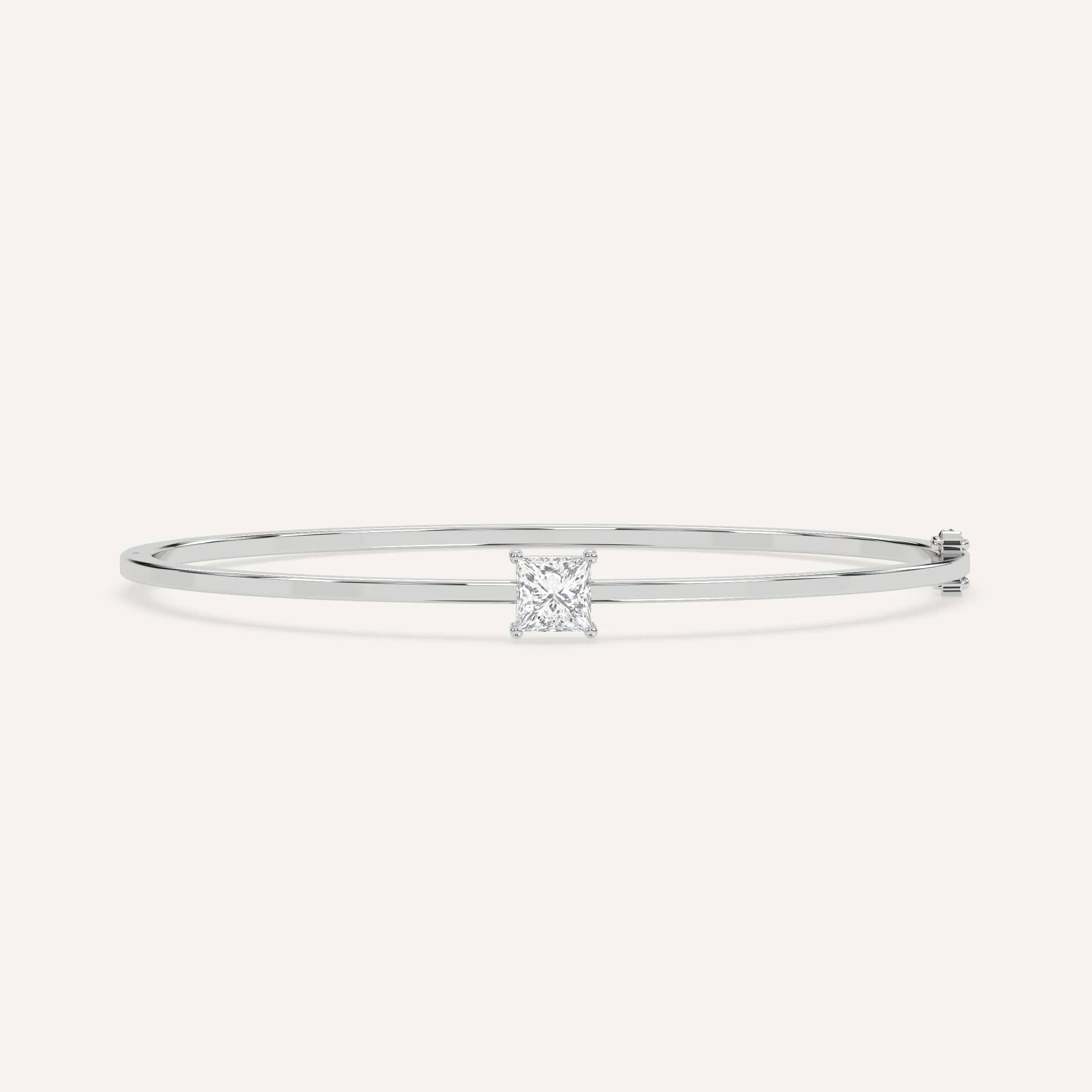 1 carat Princess Diamond Solitaire, Bangle Bracelet