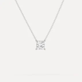 1 carat Princess Floating Diamond Necklace