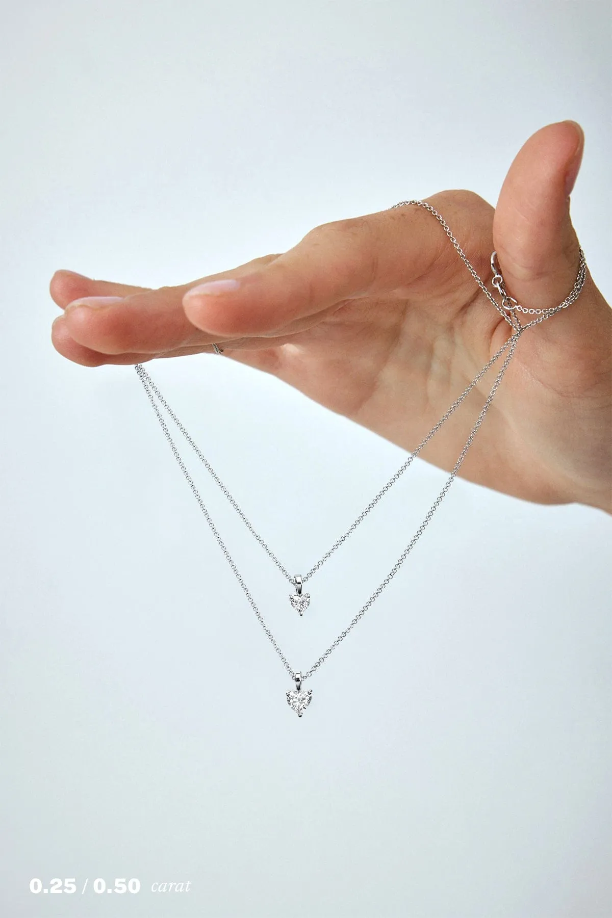 1/2 carat Heart Diamond Pendant Necklace