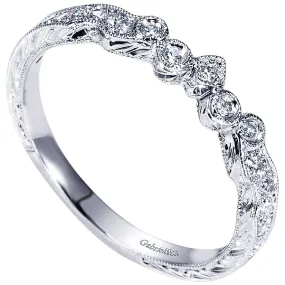 14k White Gold Diamond Victorian Curved Band - WB8838W44JJ