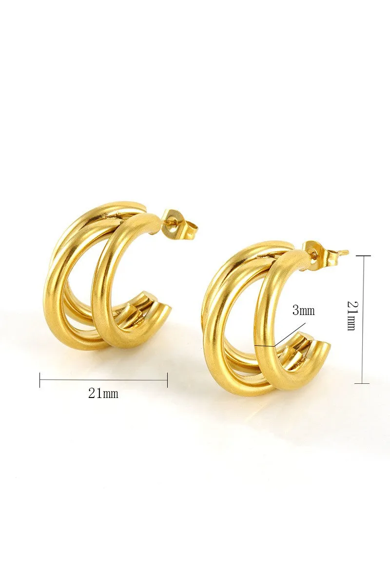 18K GOLD PLATED STAINLESS STEEL EARRINGS