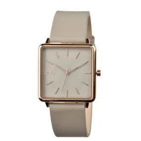 Arvo Women's Taupe Time Squared Watch