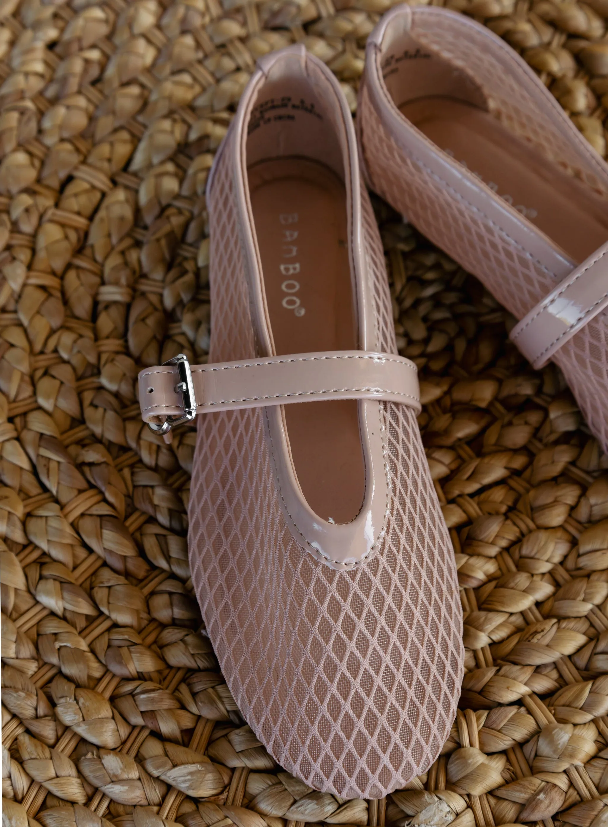 Bella Mesh Ballet Flats - Nude