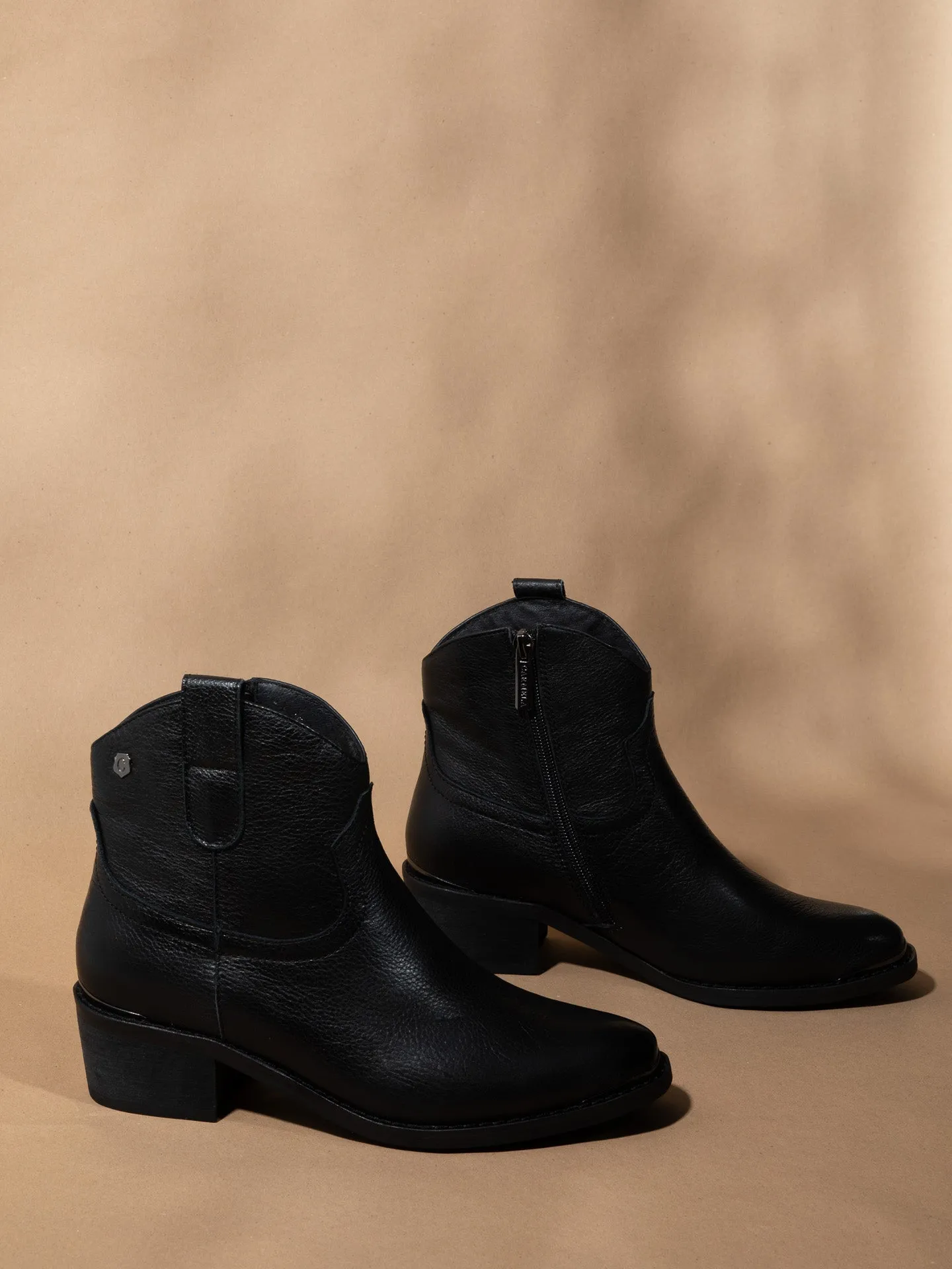 Black Cowboy Ankle Boots