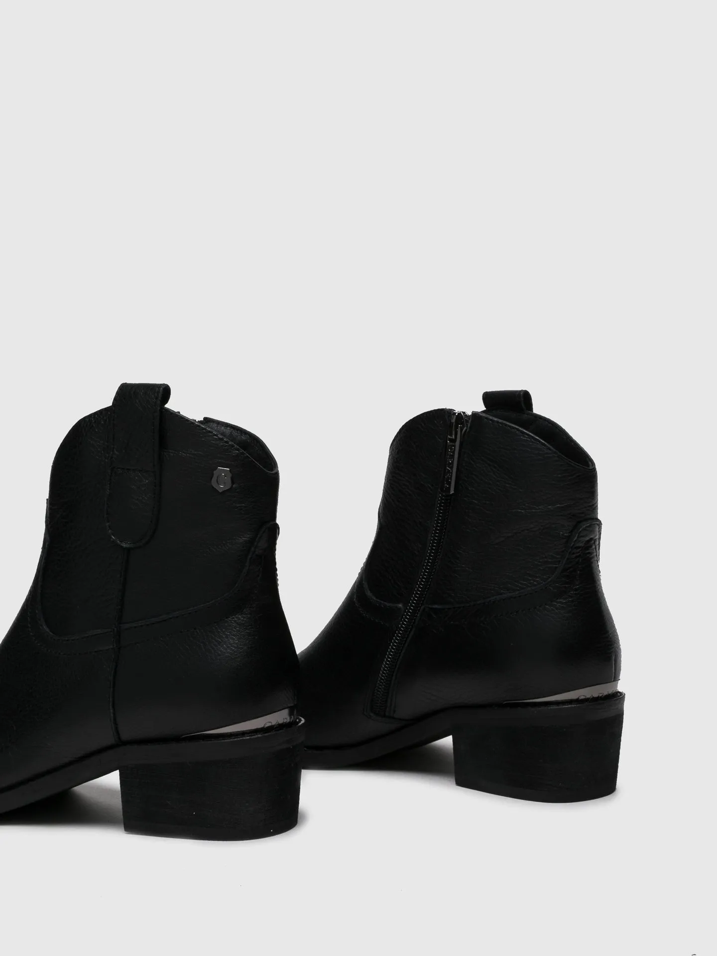 Black Cowboy Ankle Boots