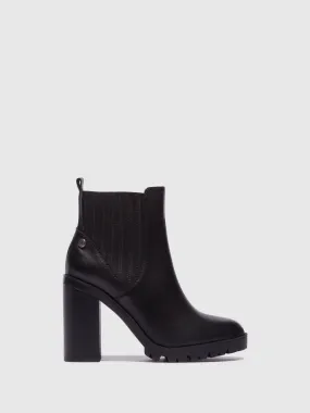 Black Elasticated Ankle Boots