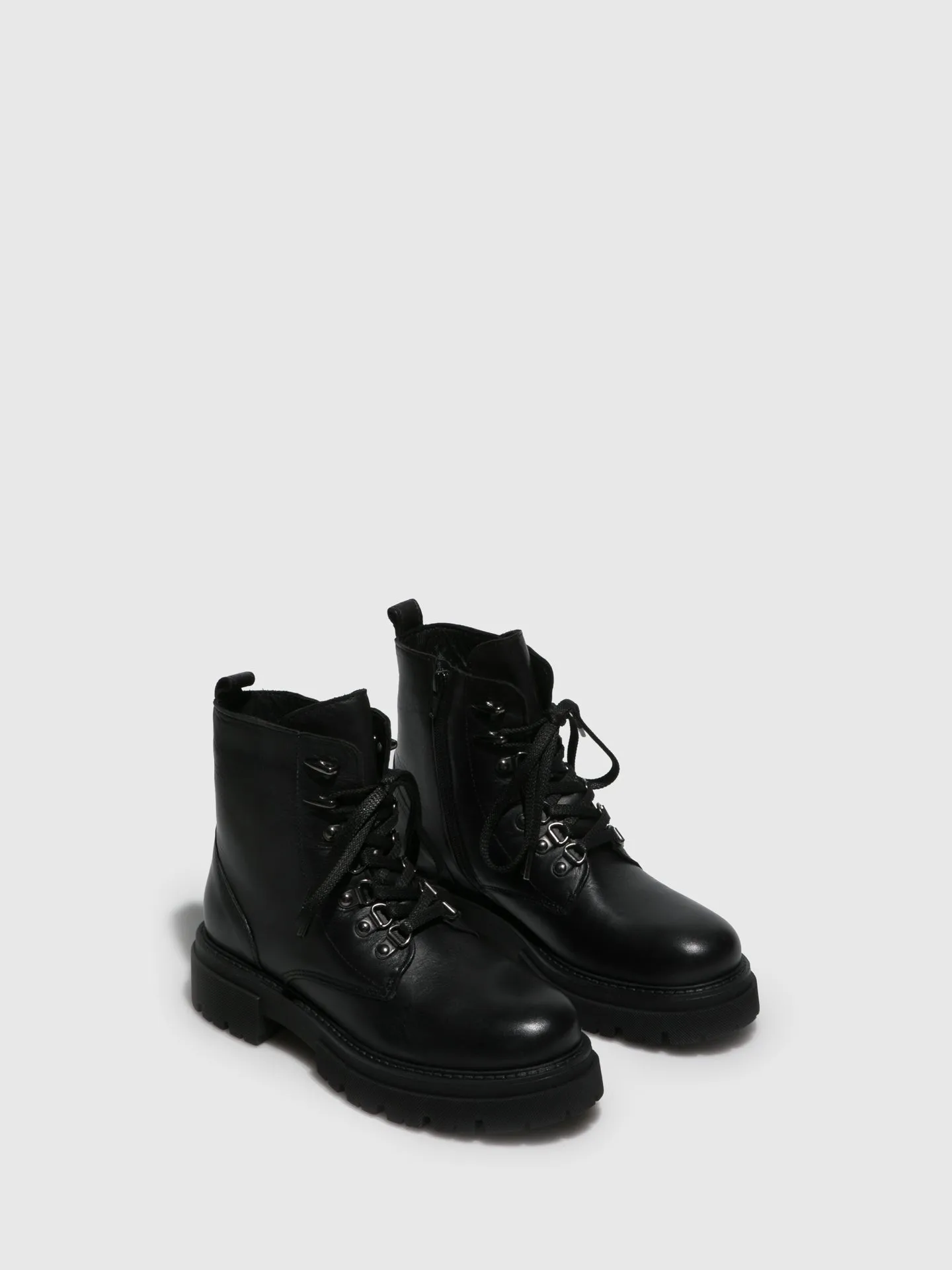 Black Lace-up Boots