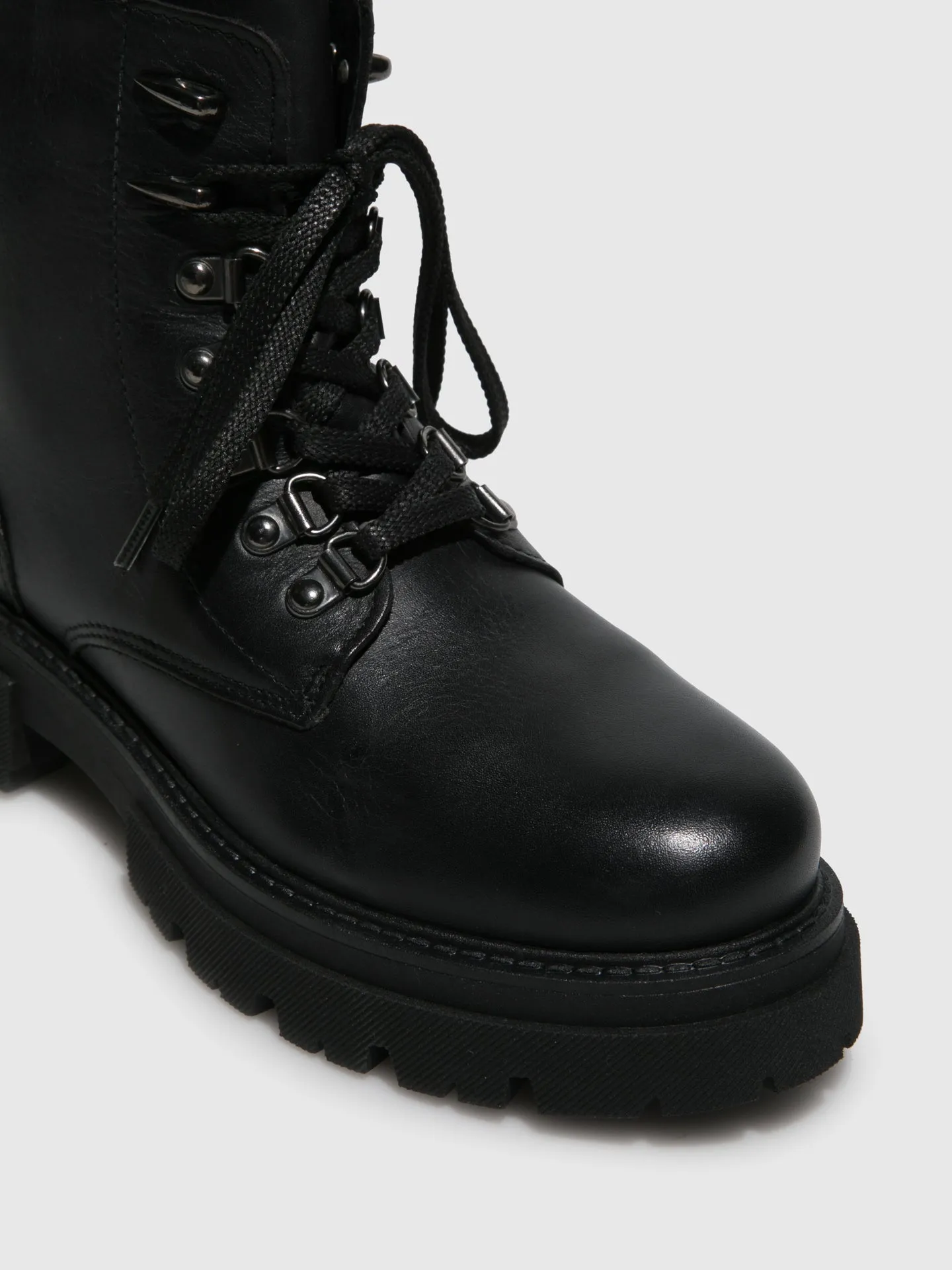 Black Lace-up Boots