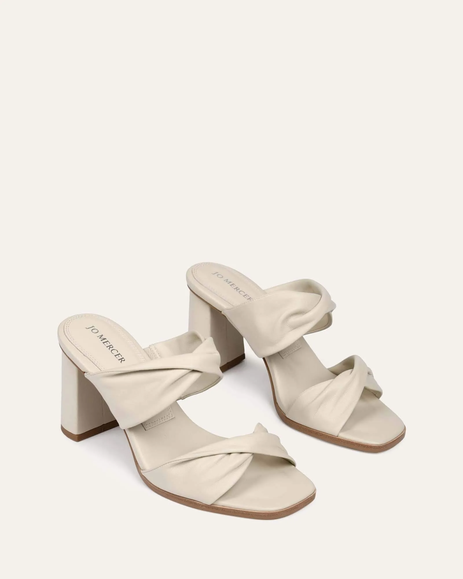 CAYLIE HIGH HEEL SANDALS BONE LEATHER