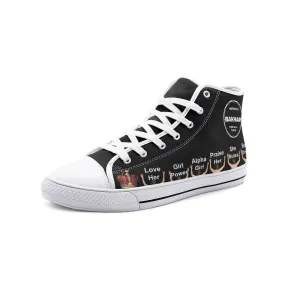 Custom Unisex High Top Canvas Shoes - Bakhar Nabieva For All Time