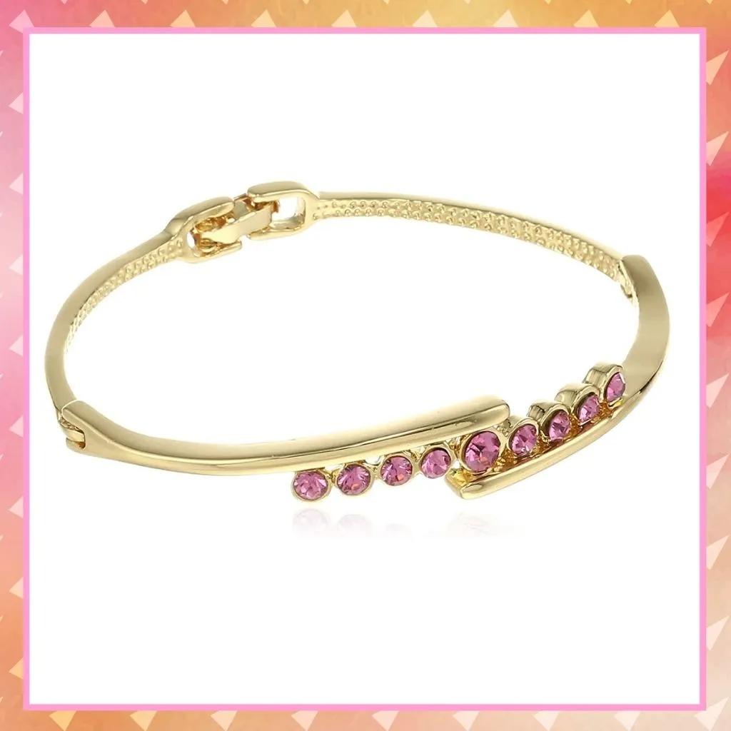 Estele - Gold Plated Bracelet with Fancy Austrian Crystals for women