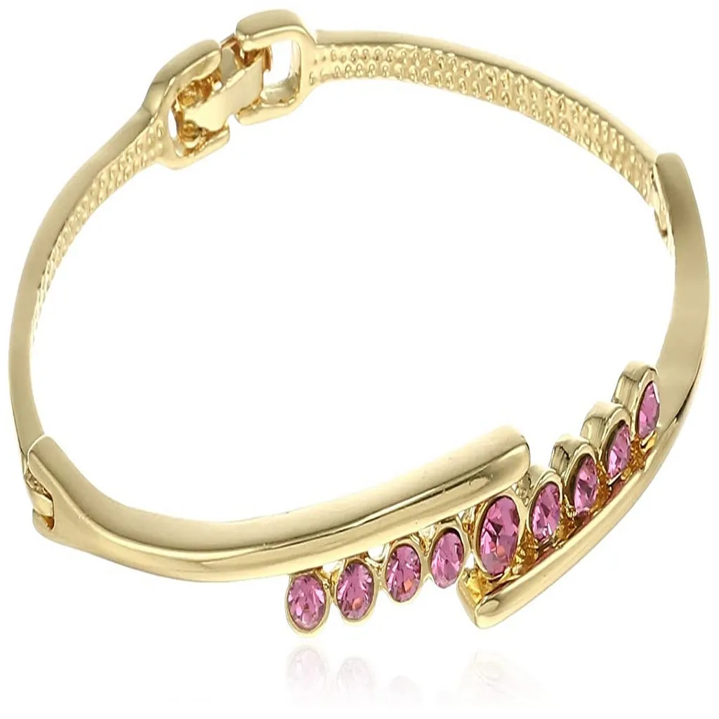 Estele - Gold Plated Bracelet with Fancy Austrian Crystals for women