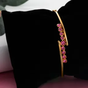 Estele - Gold Plated Bracelet with Fancy Austrian Crystals for women