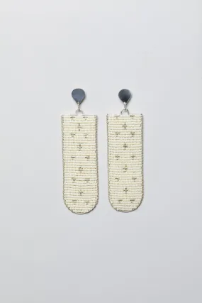 Esther Pendant Studs - OFF WHITE/SILVER