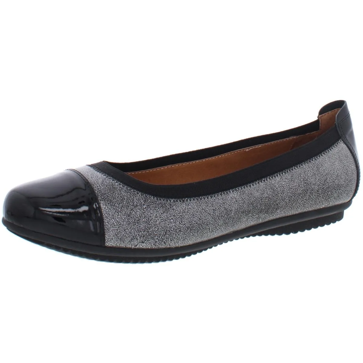 Josef Seibel Womens Pippa Leather Patent Trim Ballet Flats