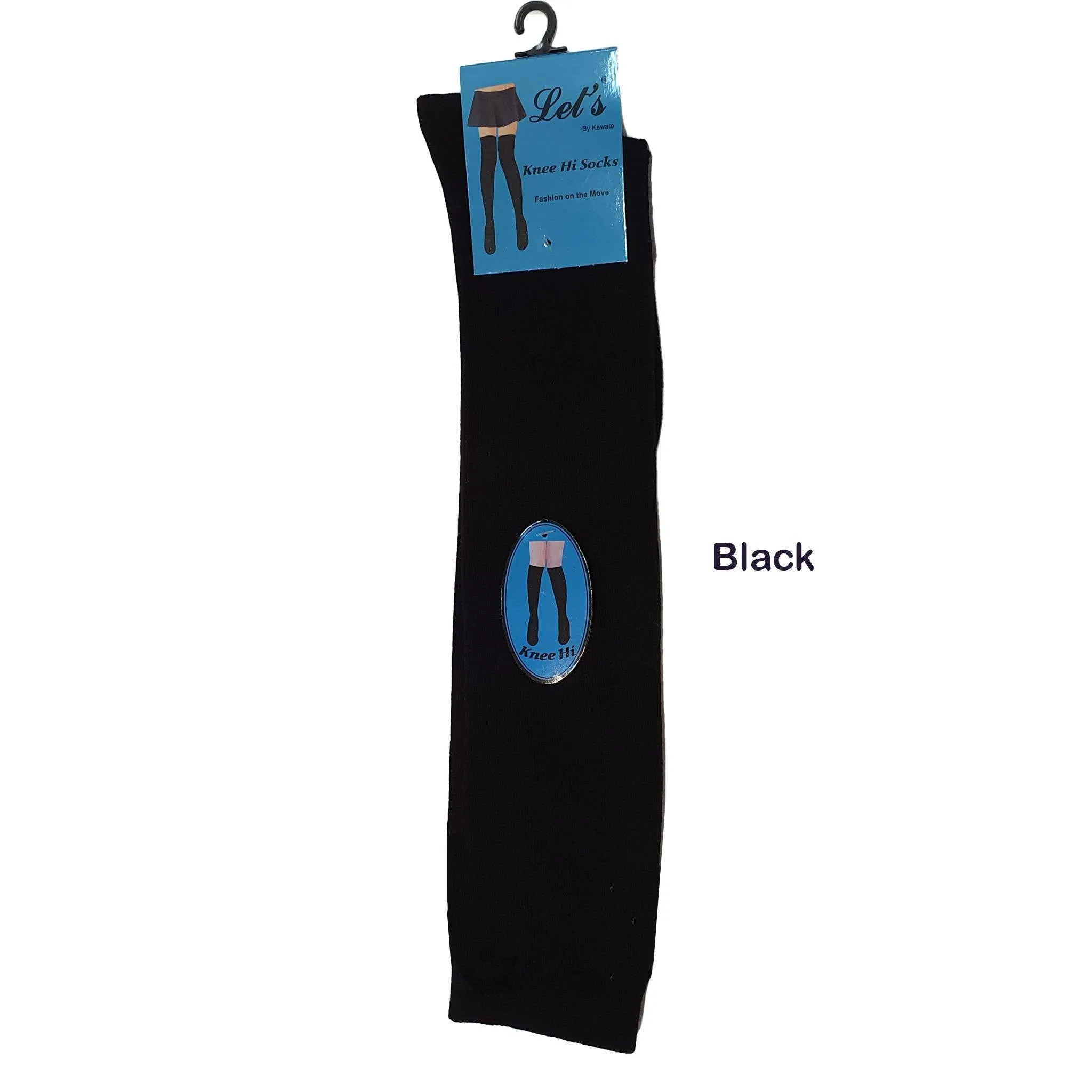 Plain Cotton Knee High Socks
