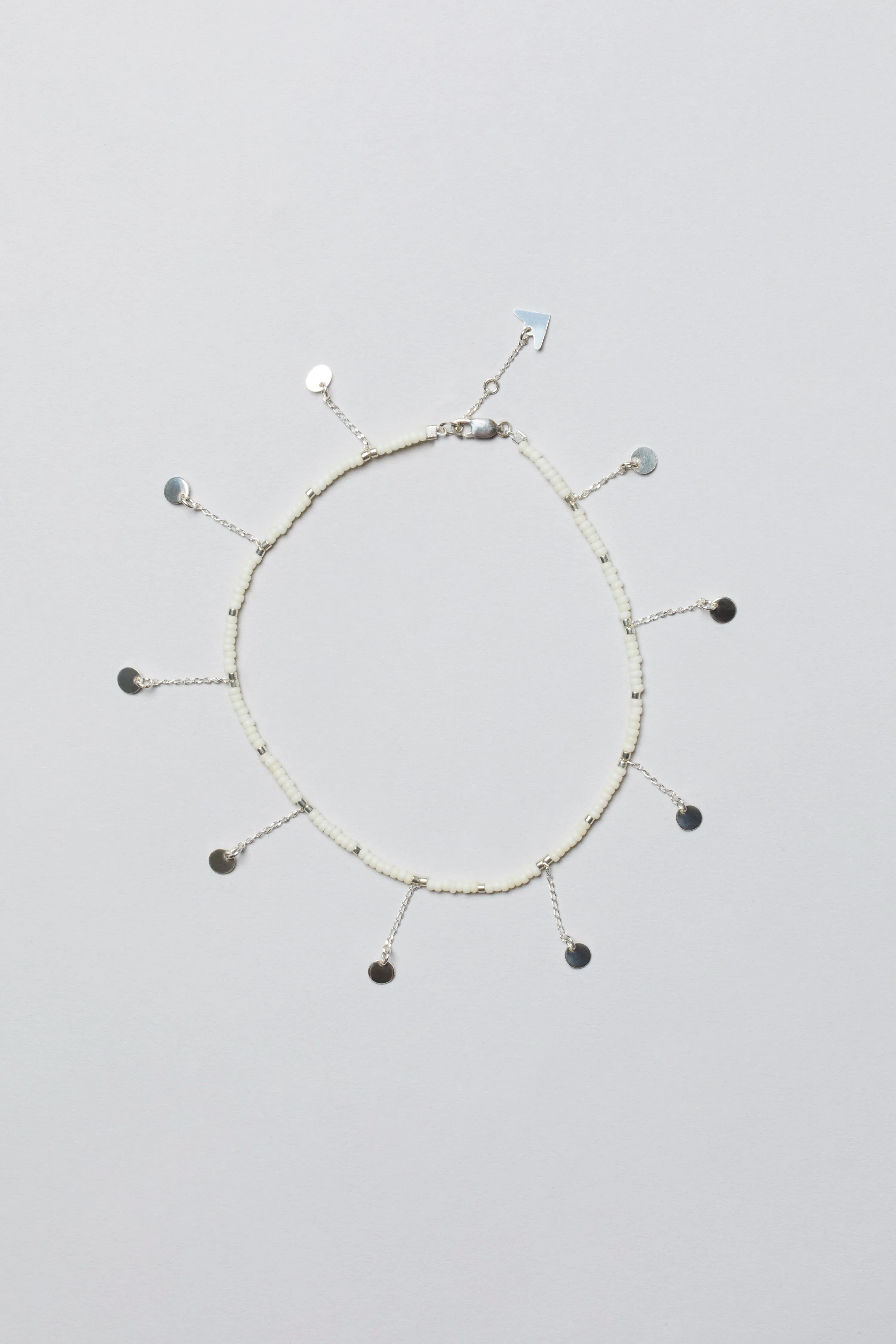 Selina Anklet - OFF WHITE/SILVER