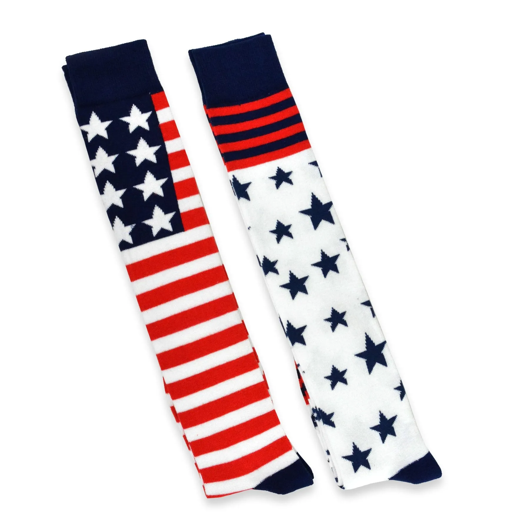 TeeHee Socks Women's 4th of July Cotton Knee High American 2-Pack (11978)