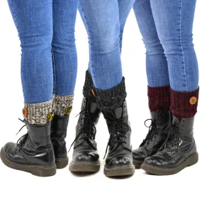 TeeHee Socks Women's Casual Acrylic Boot Topper Assorted 3-Pack (12269)