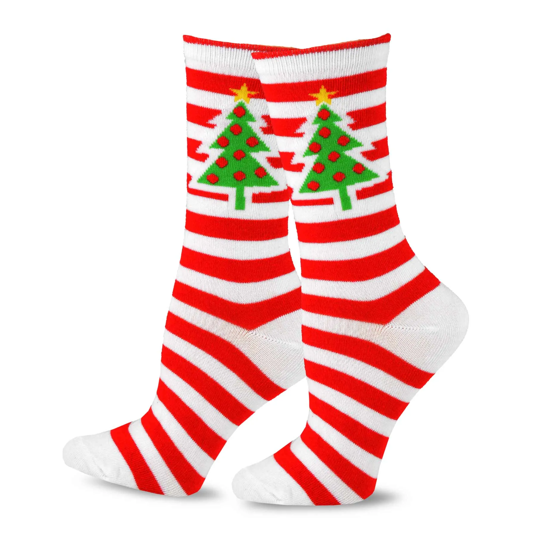 TeeHee Socks Women's Christmas Polyester Crew Assorted 4-Pack (11313)