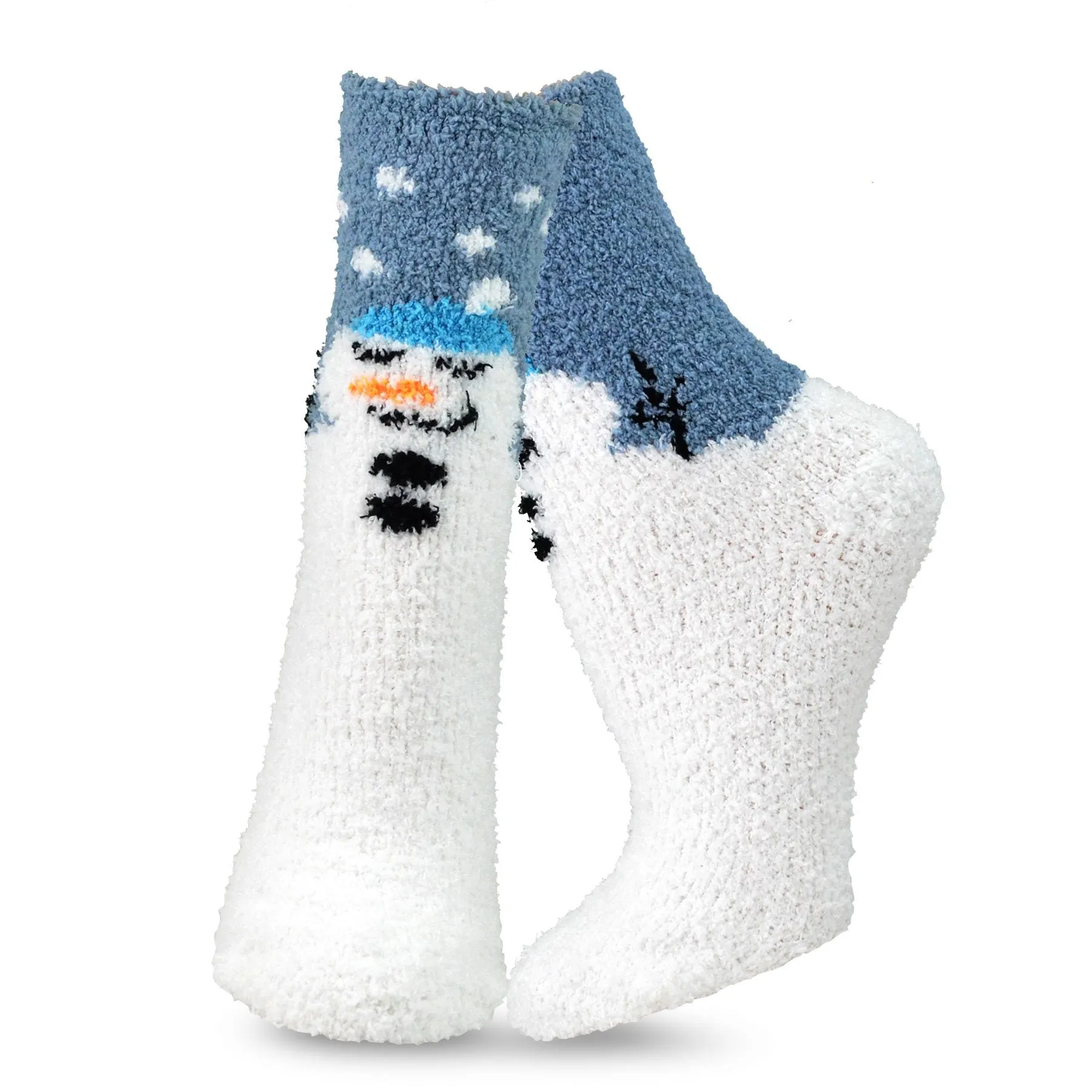 TeeHee Socks Women's Fuzzy Polyester Crew Christmas 5-Pack (18004)