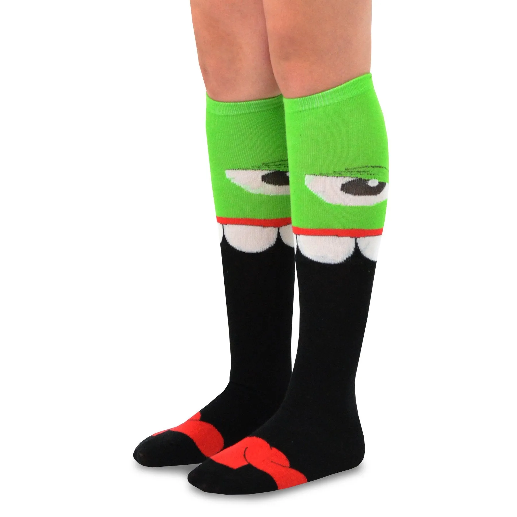 TeeHee Socks Women's Novelty Cotton Knee High Monster C 3-Pack (12090)