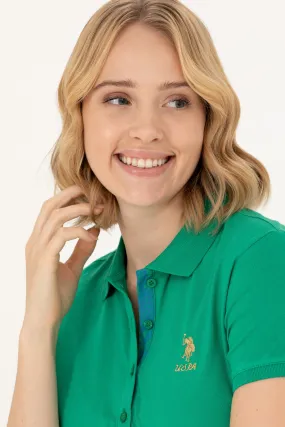 USPA Polo Shirt Women Green VR054 USPOW068 SCL US Polo Assn.