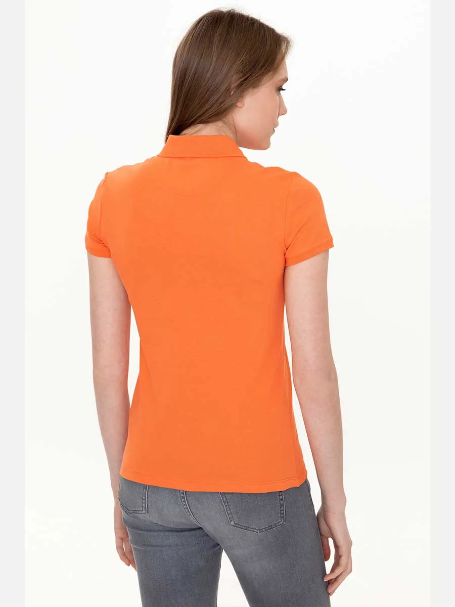 USPA Polo Shirt Women Orange VR051 USPOW041 Slim US Polo Assn.