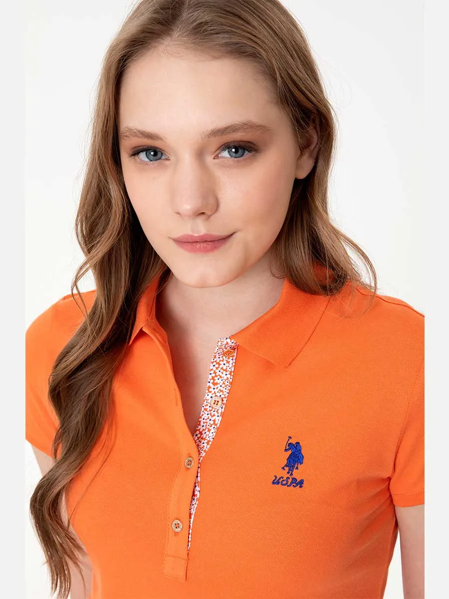 USPA Polo Shirt Women Orange VR051 USPOW041 Slim US Polo Assn.