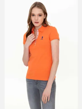 USPA Polo Shirt Women Orange VR051 USPOW041 Slim US Polo Assn.