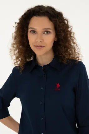 USPA Shirt Women Navy VR033 USSHW041 Slim US Polo Assn.