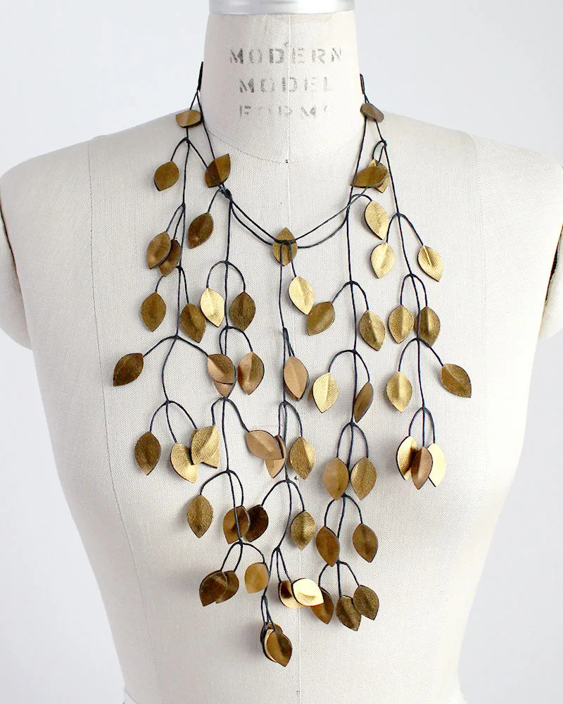 Vine Recycled Textile Necklace